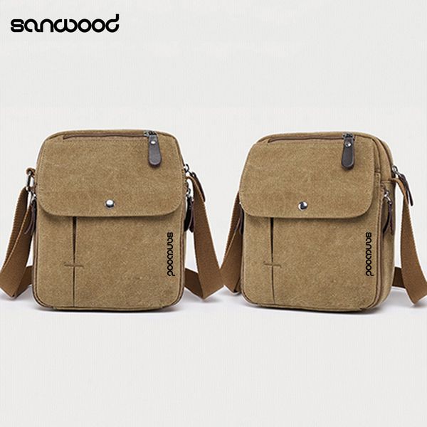 

new men's vintage canvas multifunction travel satchel casual messenger shoulder bag