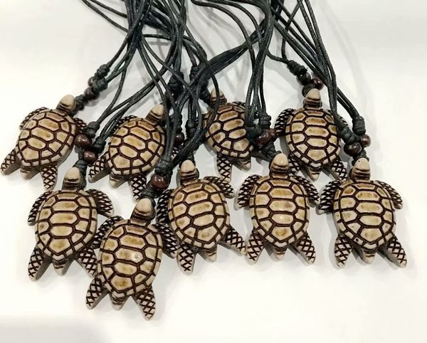 

yqtdmy 12 pcs vintage blessing brown lucky imitation yak bone biker necklace, Silver