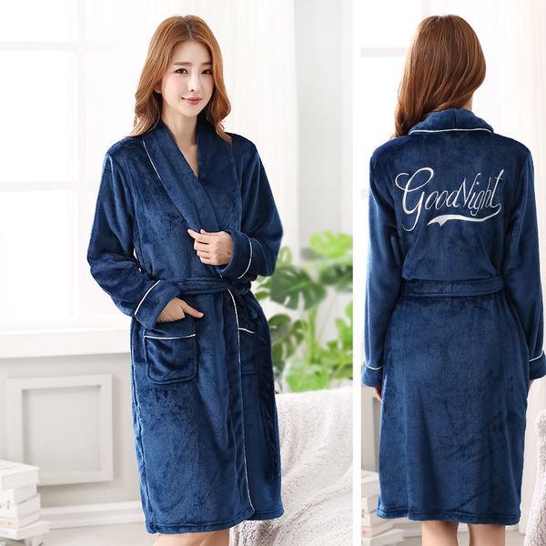 

nightgown female coral fleece flannel bathrobe thickening plus long autumn and winter pajamas home service, Black;red