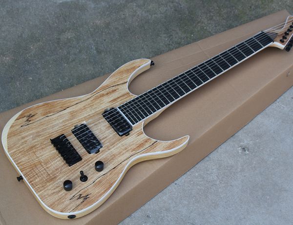 7-saitige ASH-E-Gitarre mit HH-Tonabnehmern, Palisandergriffbrett ohne Einlage, schwarze Hardware, maßgeschneidertes Angebot