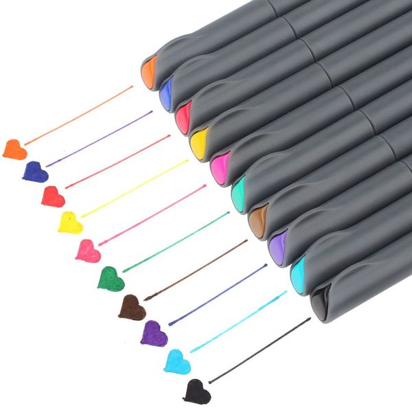 

10colors/lot 0.38mm gel pens set stationery creative color pen sketch drawing art markers for school supplies