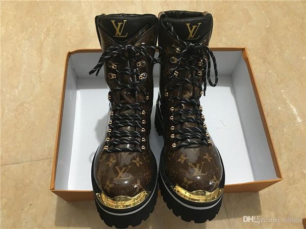 

Aa men women motorcycle boot match color brand buckle boot ladie autumn genuine leather hoe european bootie