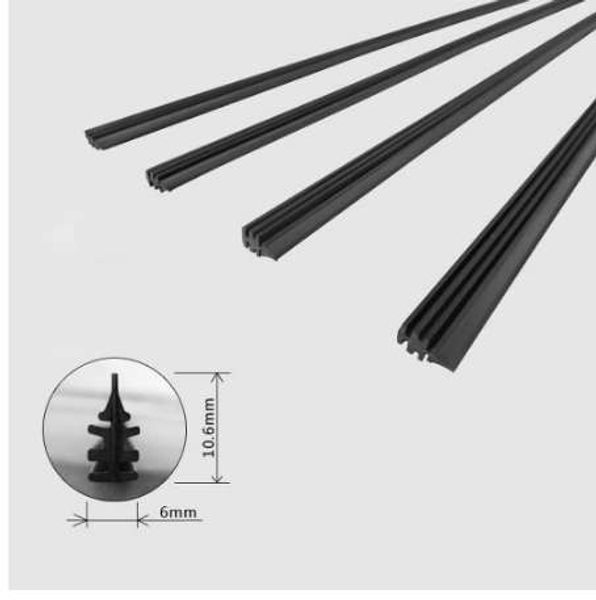 

2pcs car silicone universal frameless windshield wiper blade refill 26'' auto insert rubber strip windscreen wiper blade soft