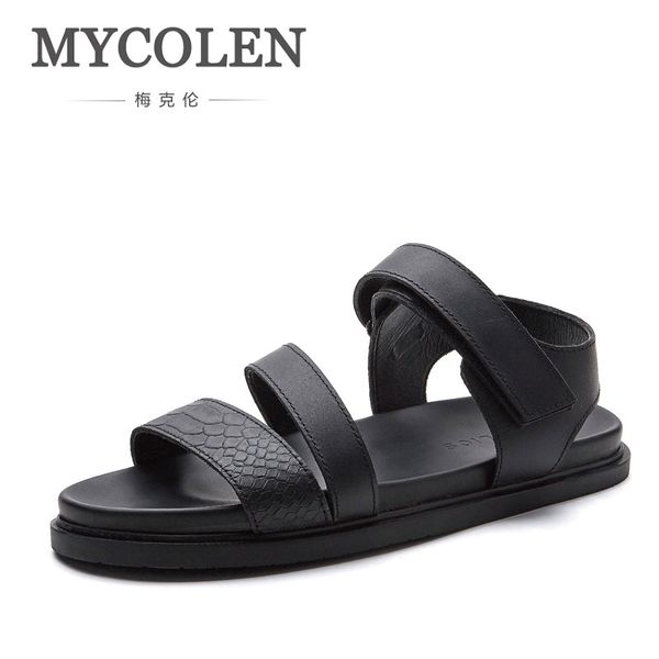 

mycolen comfort sandals men summer brand shoes beach men sandals causal shoes fashion outdoor slippers, Black