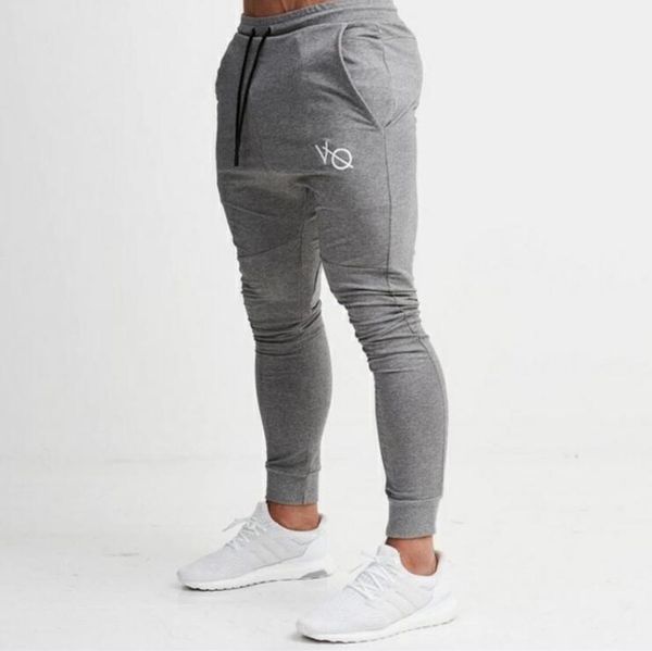 

2018 autumn new sweatpants men solid workout bodybuilding clothing casual fitness joggers pants skinny trousers, Black