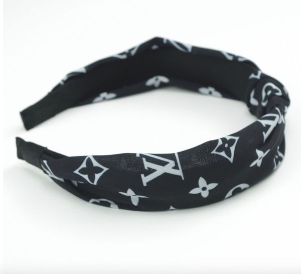 

hot new style headband fashion women headband luxury brand headbands famous design print Silk knotting hair bands