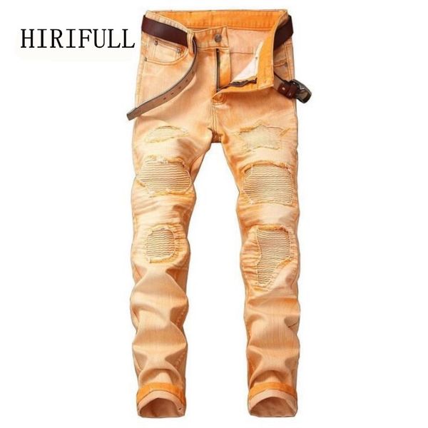 

2018 spring autumn new jeans men street ripped jeans fashion beggar patch retro denim pants red gray plus size trousers, Blue