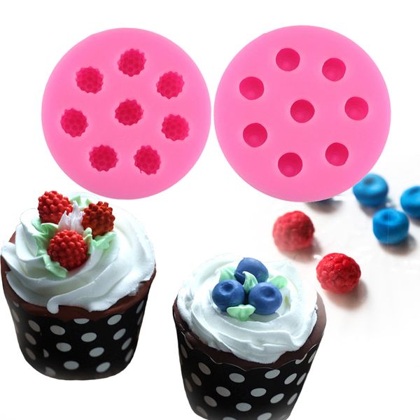 

2pcs mulberry raspberry silicone mold diy sugar fondant mold cake decoration 3d silicone soap cupcake decorate