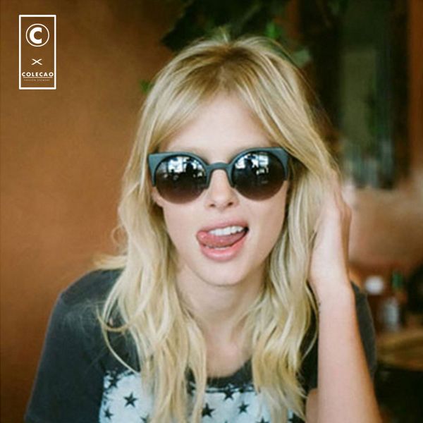 

ccolecao 2018 new round sunglasses for women retro semi-rimless female brand design sunglasses glasses uv400 246, White;black