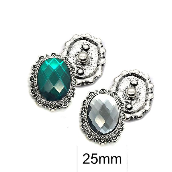 

w295 flower 3d 25mm rhinestone metal snap button for bracelet necklace jewelry for women fashion accessories