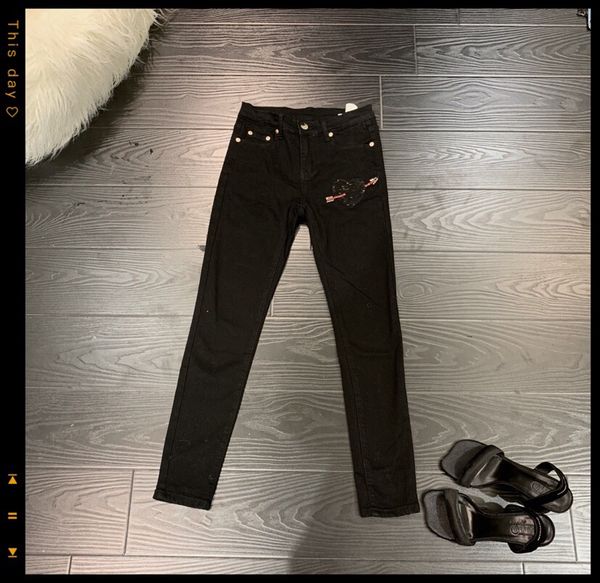 

2018 new women beading stretch jeans pants ddxgz3, Blue