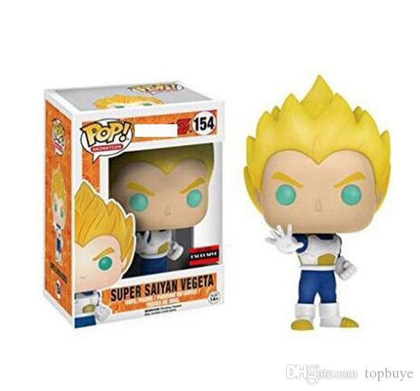

discout funko pop dragon ball z super saiyan vegeta vinyl action figure with box toy gift for kids good quality