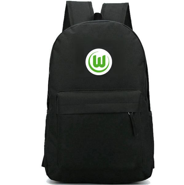 

vfl wolfsburg backpack wolves day pack cool school bag football club packsack soccer team rucksack sport schoolbag outdoor daypack