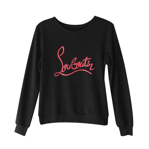 

2018 women hoodie fa hion letter printed weat hirt harajuku black red o neck long leeve pullover track uit ca ual lim top
