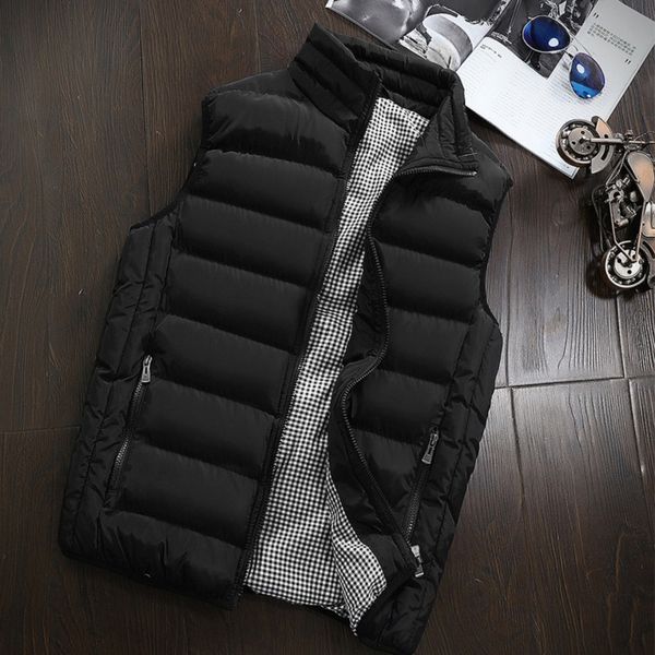 

univos kuni 2018 new winter men's korean version vest warm large size casual cotton coat sportswear sleeveless lover vest q515, Black;white