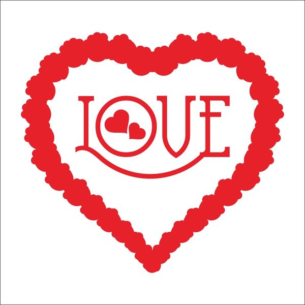 

chm love heart - sign logo motto quote symbol wall decal art sticker picture amor corazon regalo de boda etiqueta de l1324