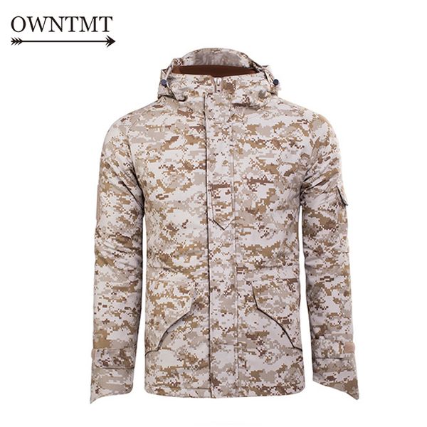 

2018 army camouflage men jacket coat tactical jacket winter waterproof thermal jackets g8 windbreaker hunt clothes, Black;brown