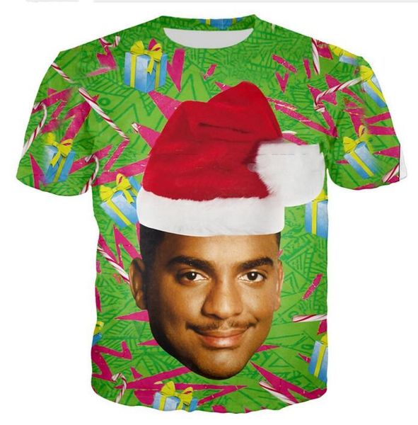 

wholesale-fashion mens/womens summer style fresh prince of bel air funny 3d print casual t-shirt dx005, White;black