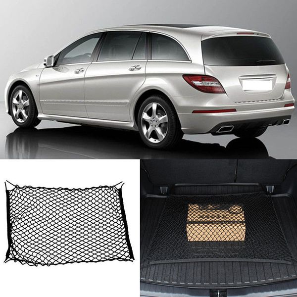 Für Benz Klasse R FAHRZEUG Auto AUTO Schwarz Hinten Trunk Cargo Gepäck Organizer Lagerung Nylon Plain Vertikale Sitz Net