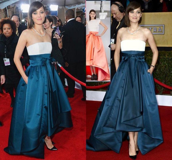 

2019 evening dresses strapless celebrity prom dresses elegant ruched satin high low long evening gowns red carpet formal dress m21, Black;red