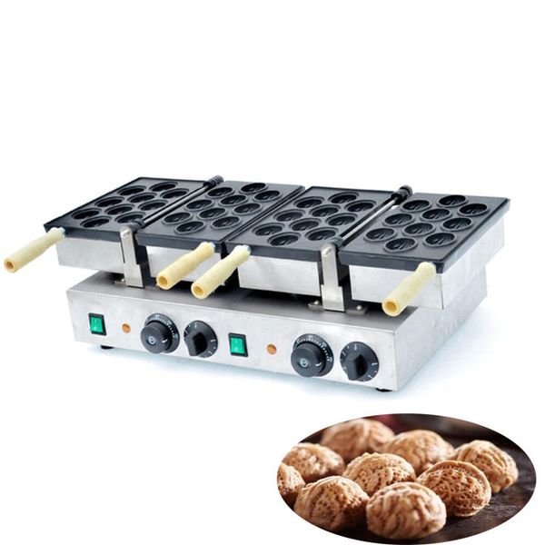 Qihang_top Doppelplatte elektrischer Walnussform-Kuchenwaffeleisen / kommerzielle Formen Waffelstangenmaschine / Walnusskuchen-Herstellungsmaschine