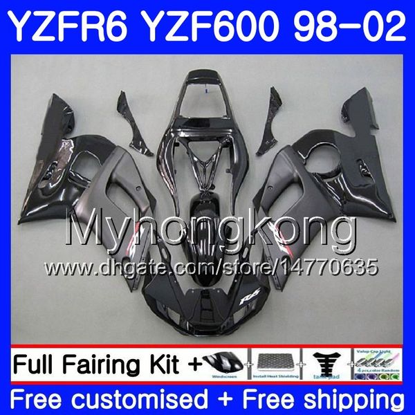 Тело для черноты запаса YAMAHA YZF600 на продаже YZF R6 1998 1999 2000 2001 2002 230HM.31 YZF-R6 98 YZF 600 YZF-R600 YZFR6 98 99 00 01 02 обтекатели