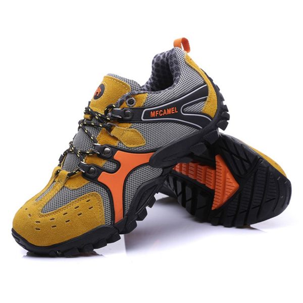 

boots hiking boots bergschoenen outdoor mountaineering shoes pu leather sport men's hiking boots lace-up shoes for climbing mountain, Black