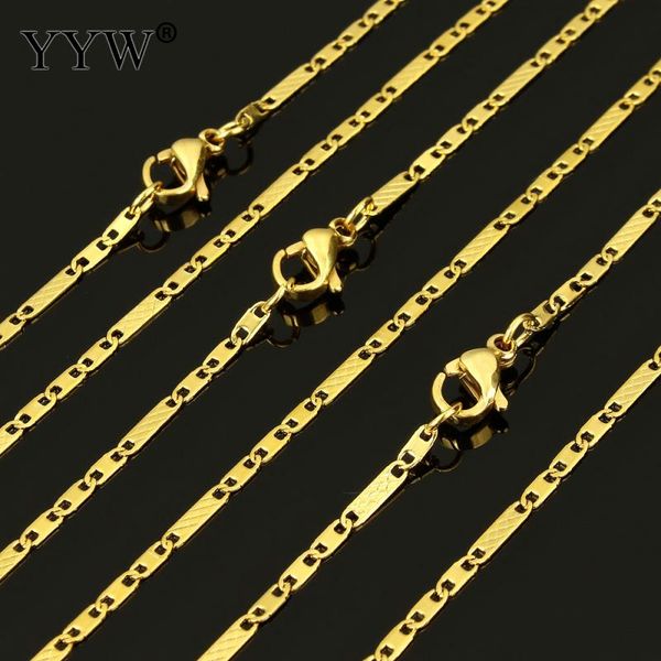 

stainless steel chain necklace gold color charm necklaces wholesale necklace for men jewelry women statement jewelry 20inch, Silver
