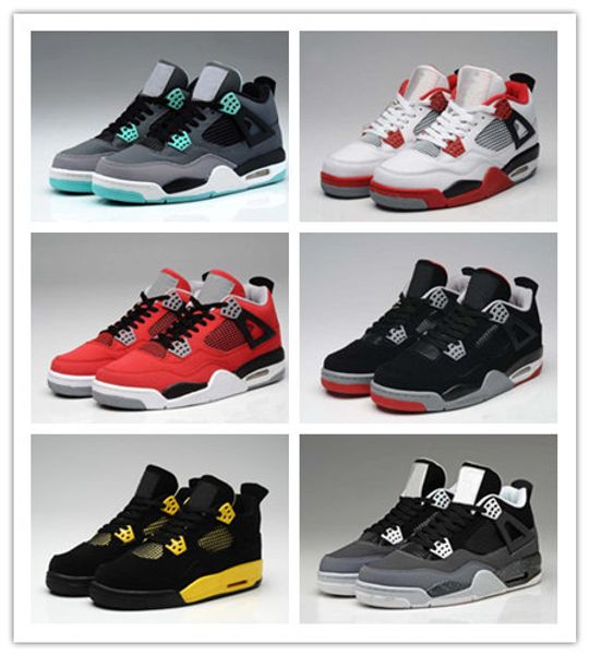 

High Quality 4 4s Basketball Shoes Man Authentic IV Boots White Cement Fire Red Bred Bulls Royalty Thunder Mens Sport Shoes with box