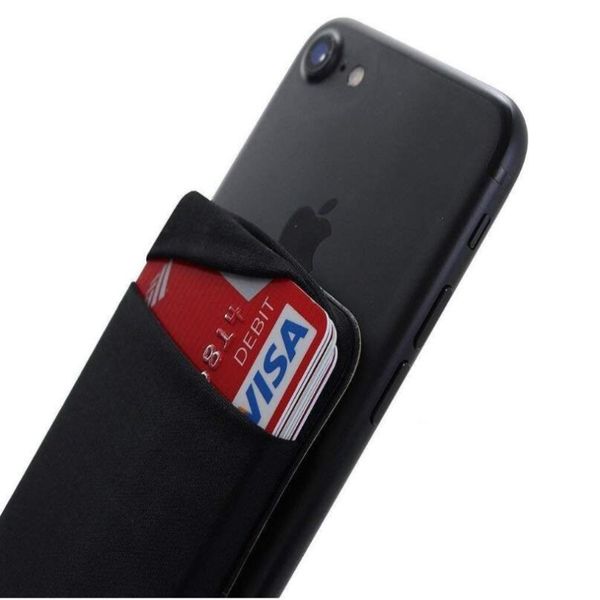 

2018 new elastic lycra mobile phone wallet 3m sticker cell phone credit card holder, phone case wallet for iphone x 8 6 6s 7 plus samsung