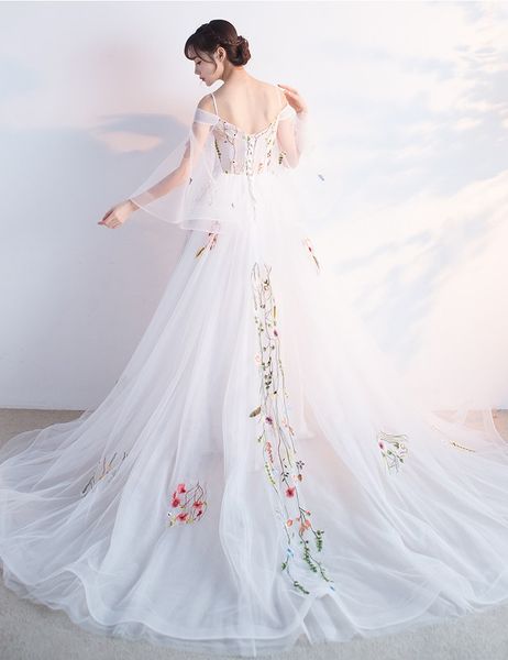 

new 2018 ball gown prom dress off the shoulder embroidery long formal evening gowns celebrity party dress junior girls homecoming dress, Black