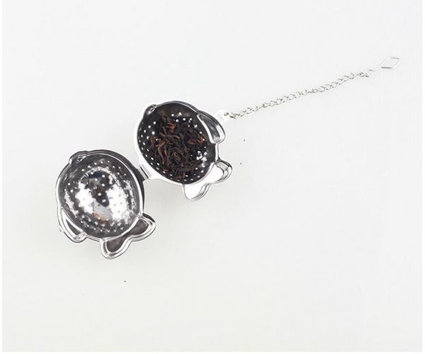 

creative fish shaped tea infuser 304 stainless steel tea infuser tea ball strainers filter high quality