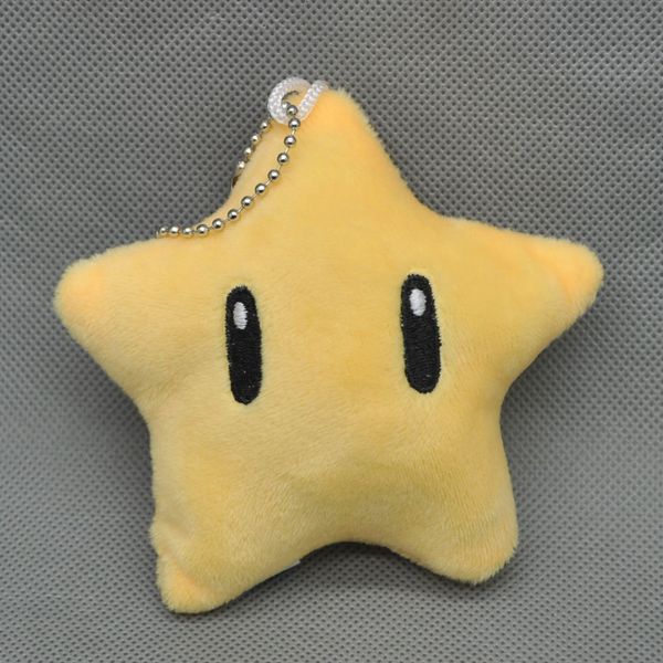 

new 9cm super mario bros star plush doll pendant