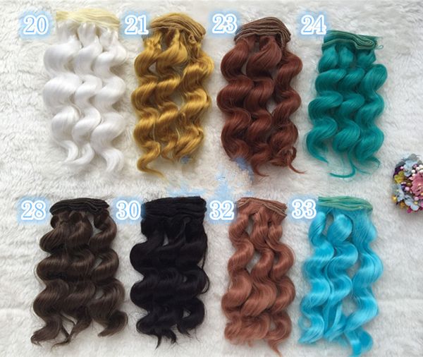 

doll wigs 15cm*100cm long hairs available for 1/3 1/4 1/6 1/8 bjd dd sd diy doll wigs high-temperature wire curly hair
