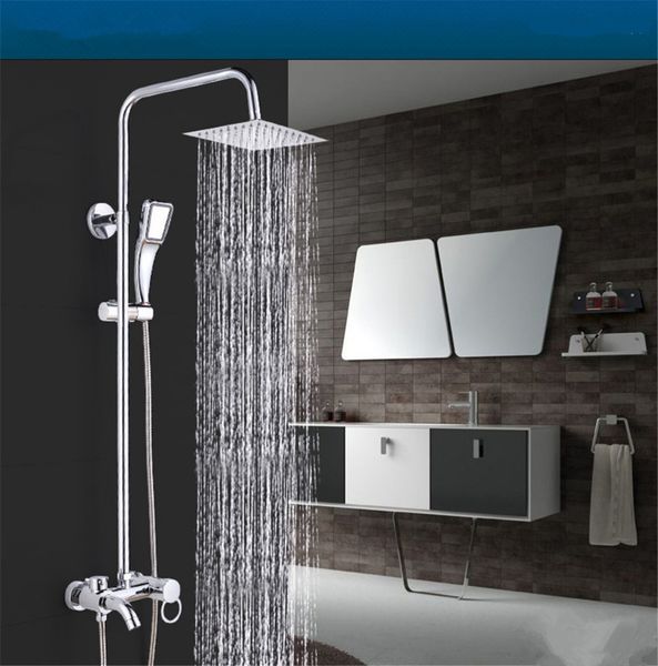 

1pcs 8" stainless steel square shower head over-head shower sprayer head chrome finish