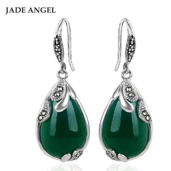 

eardrop silver sterling silver natural red and green agate drops