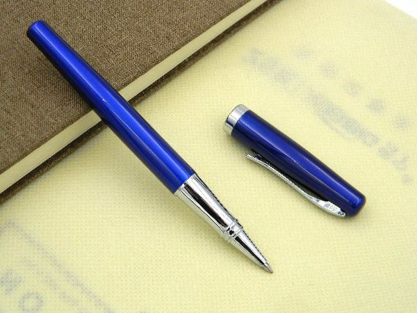 

duke 209 new metal office silver trim roller ball pens, Blue;orange