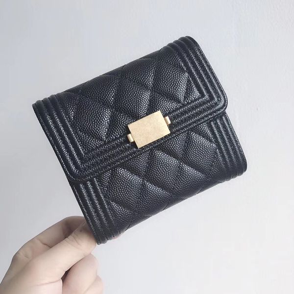 

5a quality women 039 fa hion blue caviar wallet tri fold wallet factory outlet