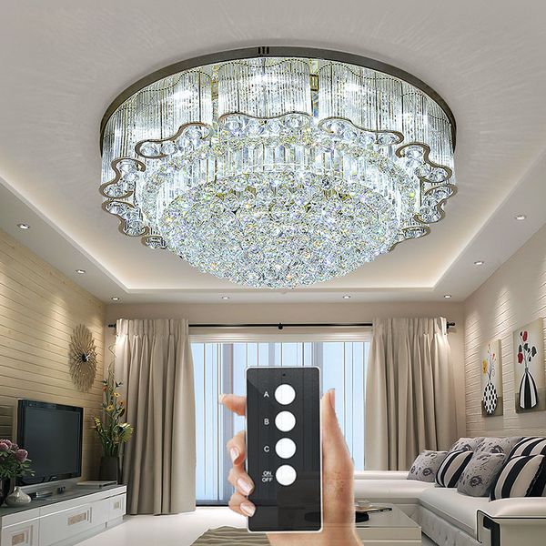 

3 brightne cry tal light living room lamp ceiling light gold cry tal ceiling lamp led bedroom re taurant lighting with remote control