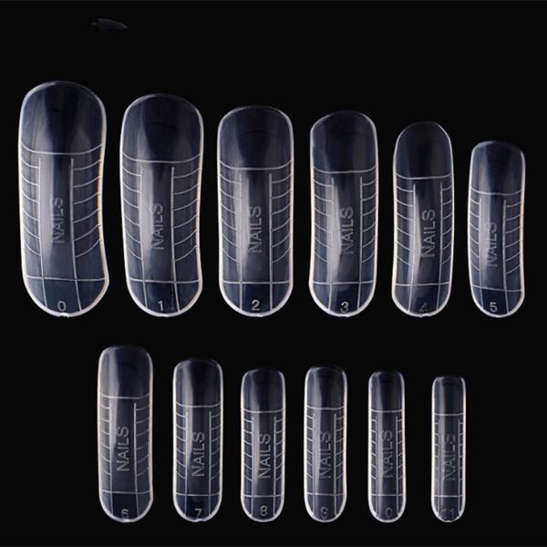 

144pcs/set diy nail art clear acrylic false nails with scale forms fake nails tips mould manicure artificial beauty, Red;gold
