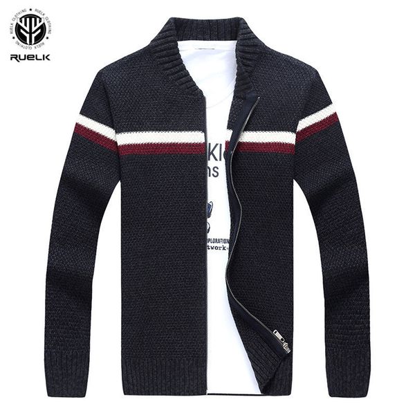 

ruelk 2018 winter sweater men 2017 male thicken warm knitted outwear cardigan fleece plus size 3xl sweater coat cardigan male, White;black