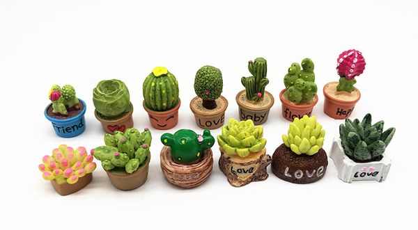 

new design small succulent flower vase set miniature fairy garden home decoration mini craft dollhouse micro decor diy gift moving forest
