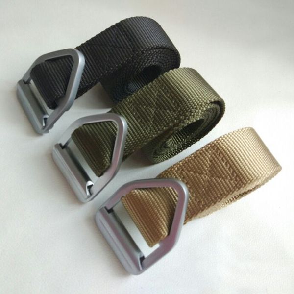 

outdoor quick-dryin nylon canvas belt men's woven waistband, Black;brown