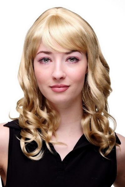 

wig blonde falling, curly strands wig, Black;brown