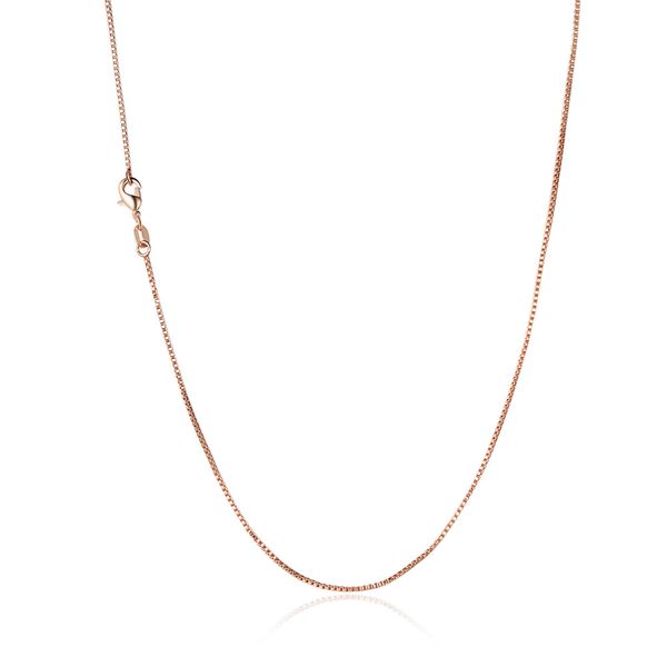 

5pcs/lot grace moments 1.2mm copper rose gold color men women necklaces chain jewelry diy accessoryfit european big hole bead, Silver