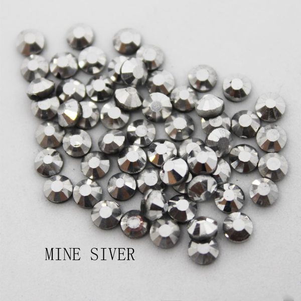 

mine silver ss12-ss30 machine glass material dmc ix rhinestones flatback glass for clothing decoration, Silver;gold