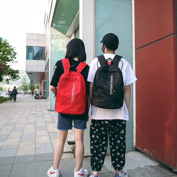 

2018 new travel backpack female han edition tide joker contracted wind bag college couples leisure bag