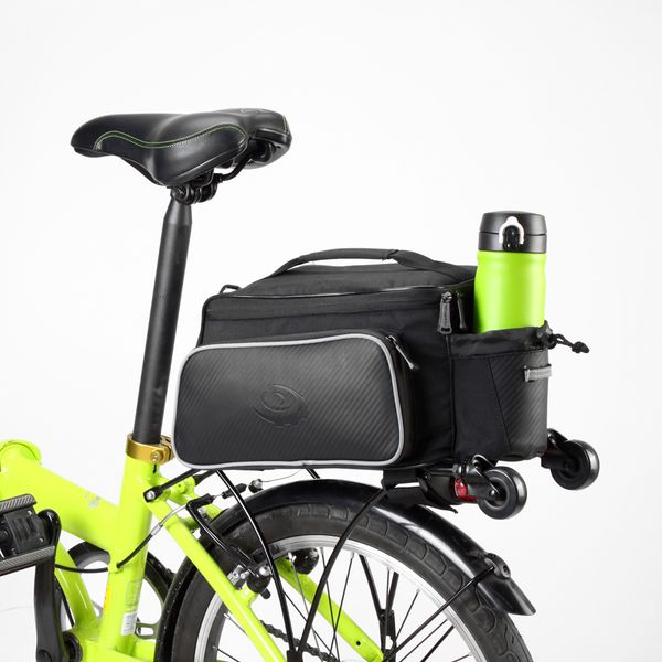 

roswheel cycling bag 10l bicycle bike rear rack seat bag leather pouch outdoor traveling bike accessories