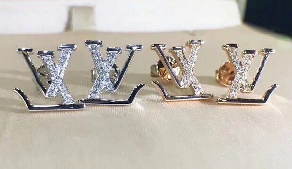 

2017New Luxury Brand Designer Stud Earrings Letters Ear Stud Earring Jewelry Accessories for Women Wedding Gift Free Shipping