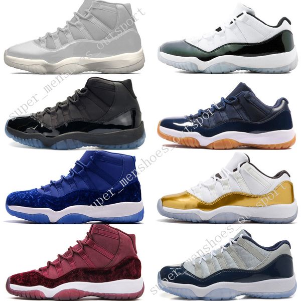 

new 11 11s cap and gown prom night mens basketball shoes gym red bred prm heiress barons platinum tint men sports sneakers outdoor womens